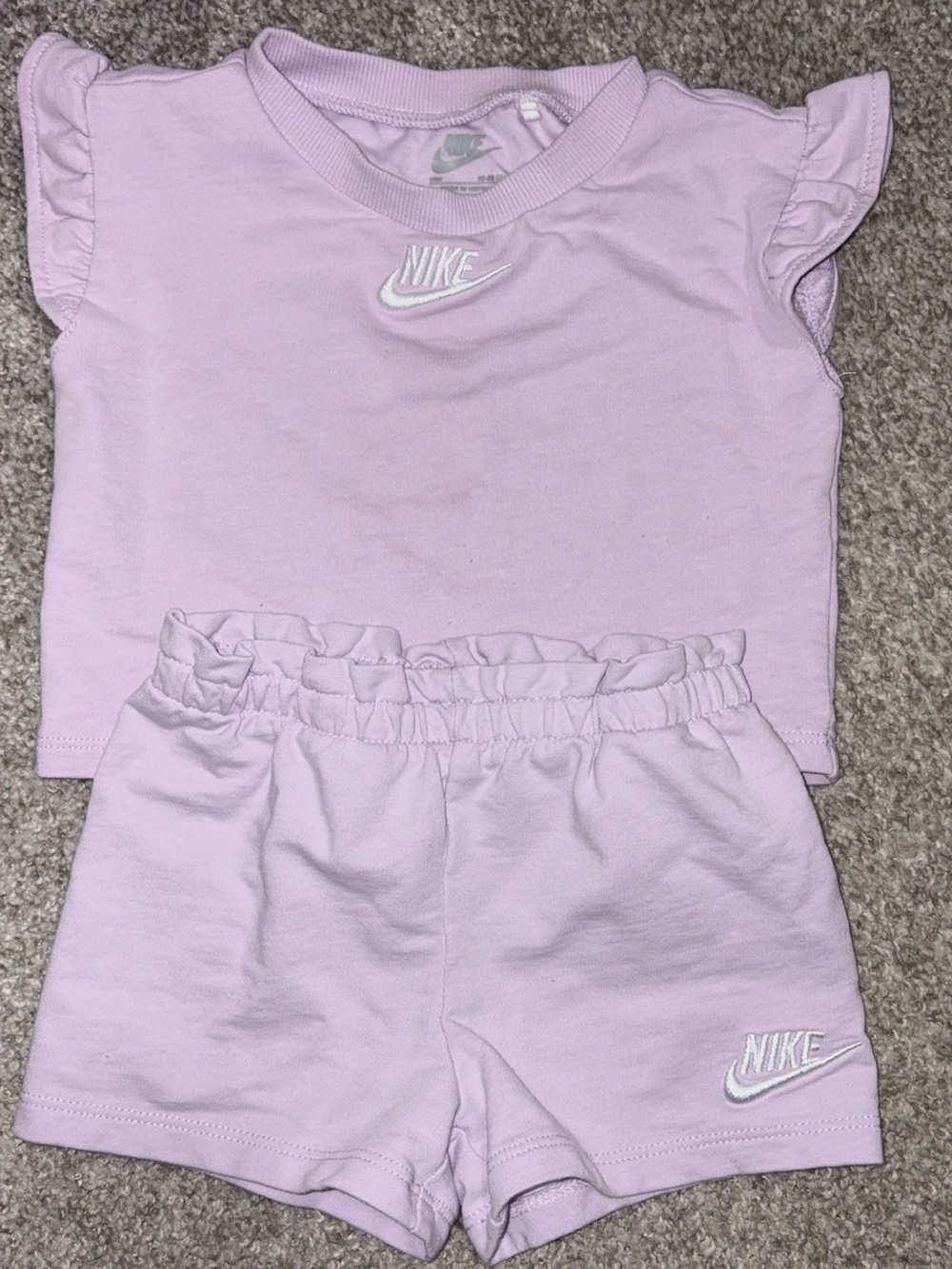 Nike Girls Ruffle Sleeve Top & Shorts Set